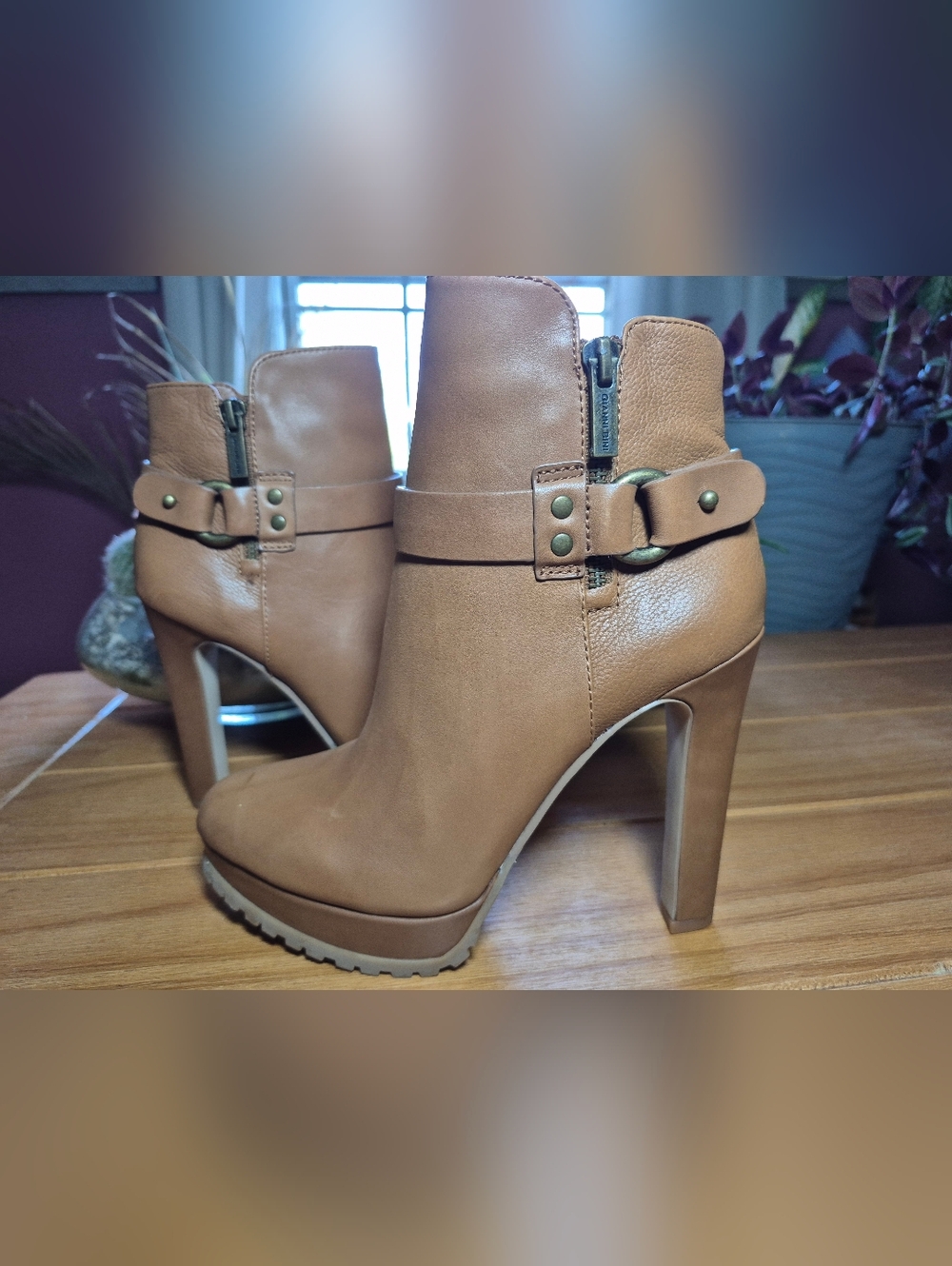 Gianni Bini Fayette Leather Boots - Size 7